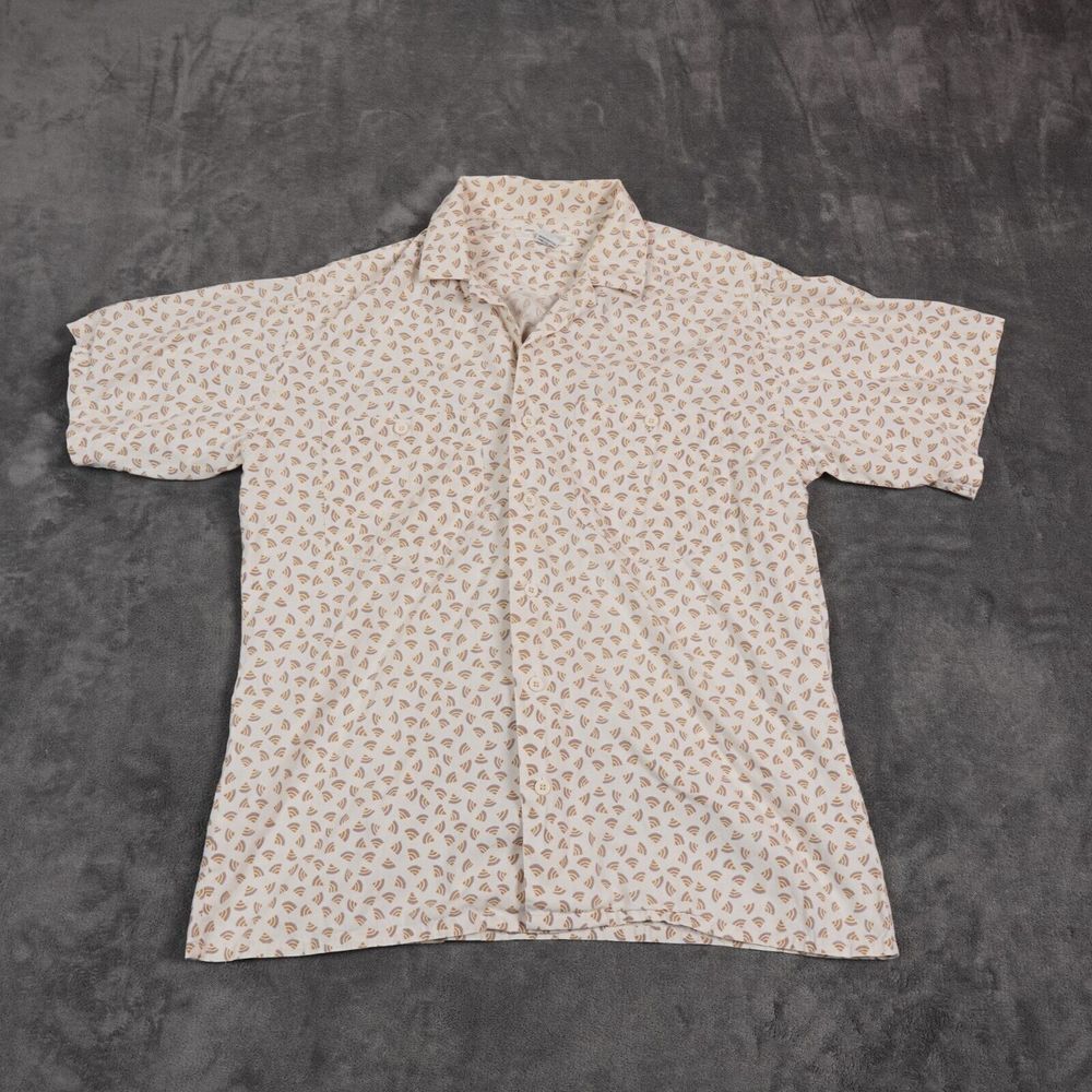 Vintage North Face Shirt‎ Mens Large Brown White Triangles Fishing Outdoor